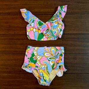 Two piece girls swimsuit size 5T NWOT